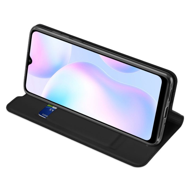 Folio-hoesje Xiaomi Redmi 9A Donkerblauw Zwart Pro Dux Ducis Huid