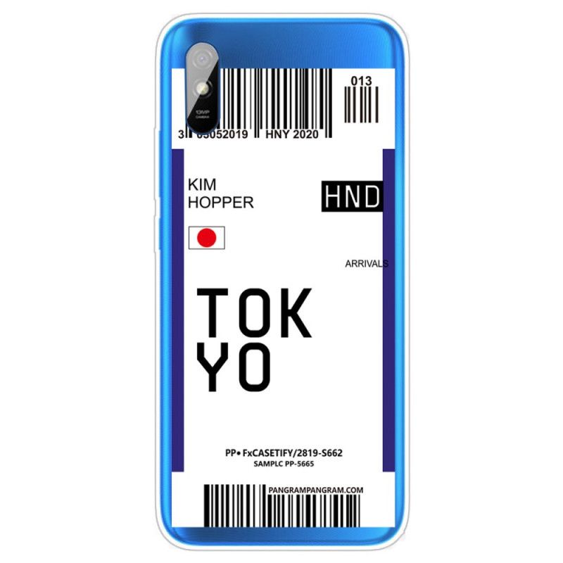 Hoesje Xiaomi Redmi 9A Donkerblauw Zwart Instapkaart Tokyo