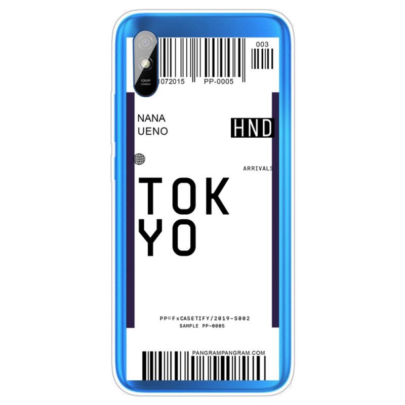 Hoesje Xiaomi Redmi 9A Donkerblauw Zwart Instapkaart Tokyo