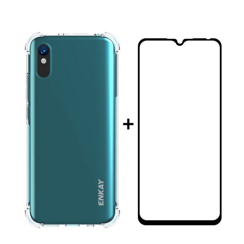 Hoesje Xiaomi Redmi 9A Enkay Shell En Gehard Glas Combo