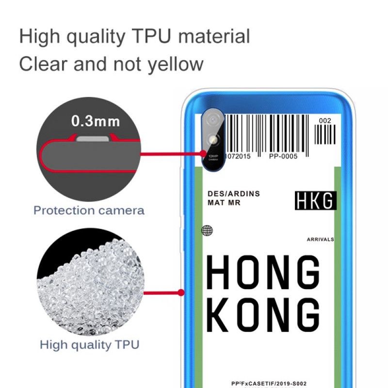 Hoesje Xiaomi Redmi 9A Instapkaart Naar Hong Kong