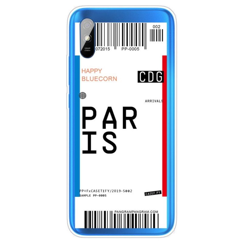 Hoesje Xiaomi Redmi 9A Instapkaart Naar Parijs