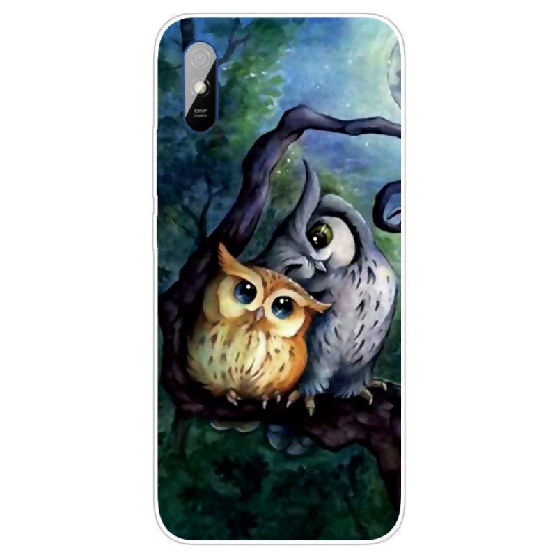 Hoesje Xiaomi Redmi 9A Telefoonhoesje Uil Schilderij