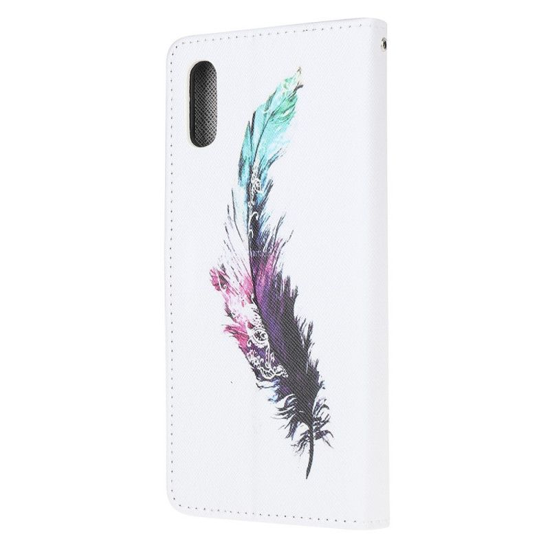 Leren Hoesje Xiaomi Redmi 9A Veer Met String