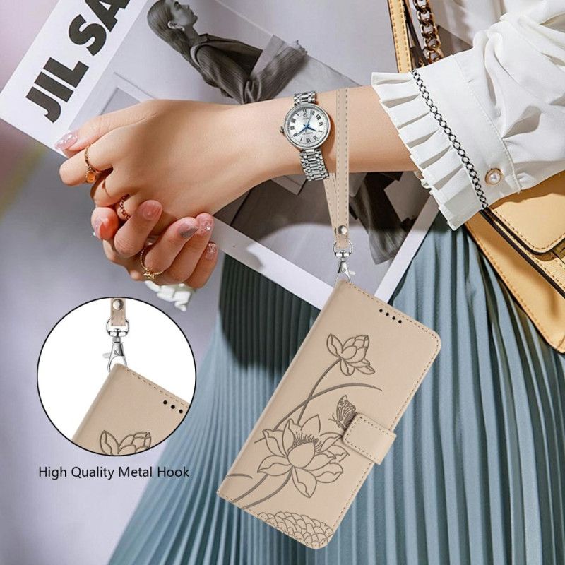 Bescherming Hoesje Xiaomi 17 Pro Lotuspatroon Met Koord