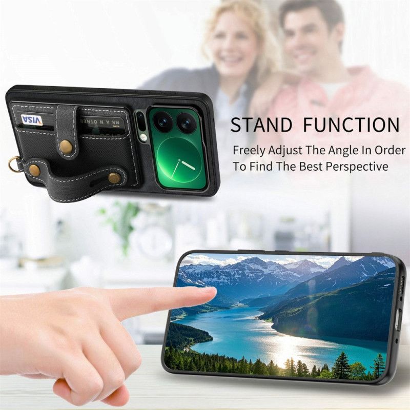 Case Hoesje Xiaomi 17 Pro Telefoonhoesje Kaarthouder En Standaard Met Uitklapbare Voet