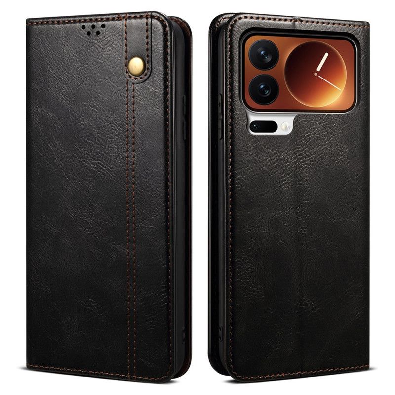 Folio-hoesje Xiaomi 17 Pro Gewaxt Kunstleer