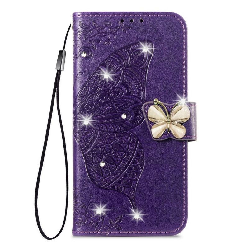 Folio-hoesje Xiaomi 17 Pro Telefoonhoesje 3d-vlinder En Strass-steentjes