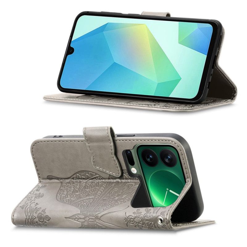 Folio-hoesje Xiaomi 17 Pro Telefoonhoesje 3d-vlinder En Strass-steentjes