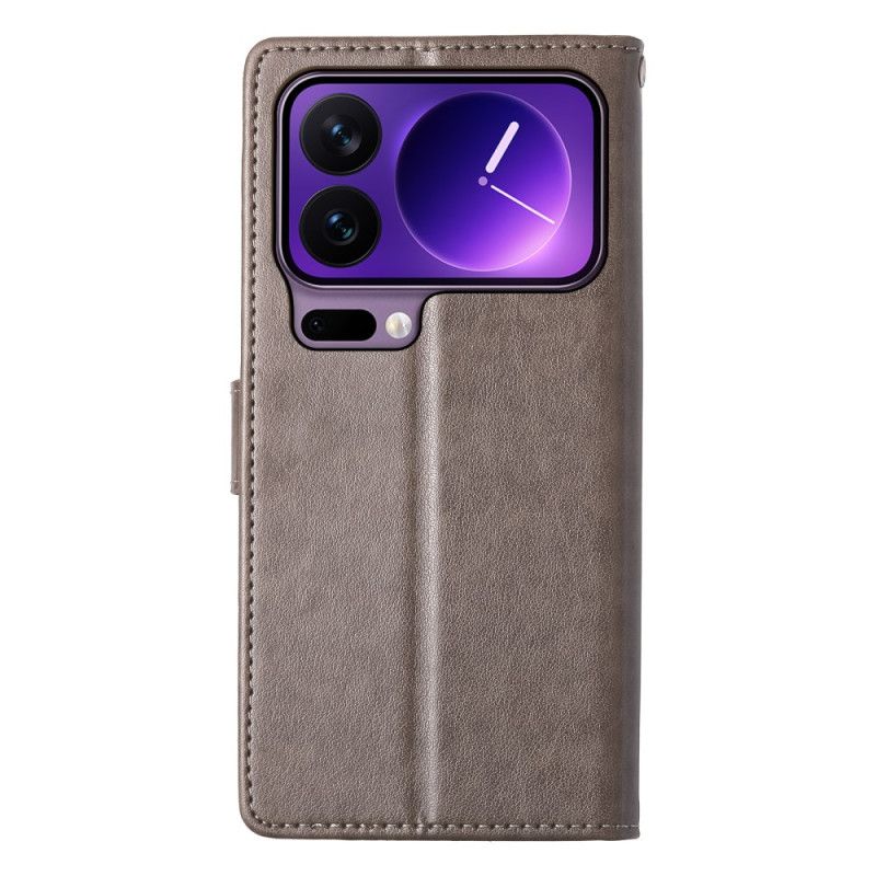 Folio-hoesje Xiaomi 17 Pro Telefoonhoesje Bloemen- En Vlinderpatroon