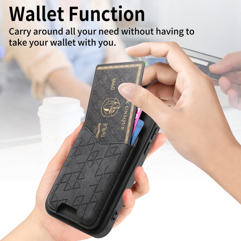 Hoesje Xiaomi 17 Pro Kaarthouder En Gegraveerde Standaard