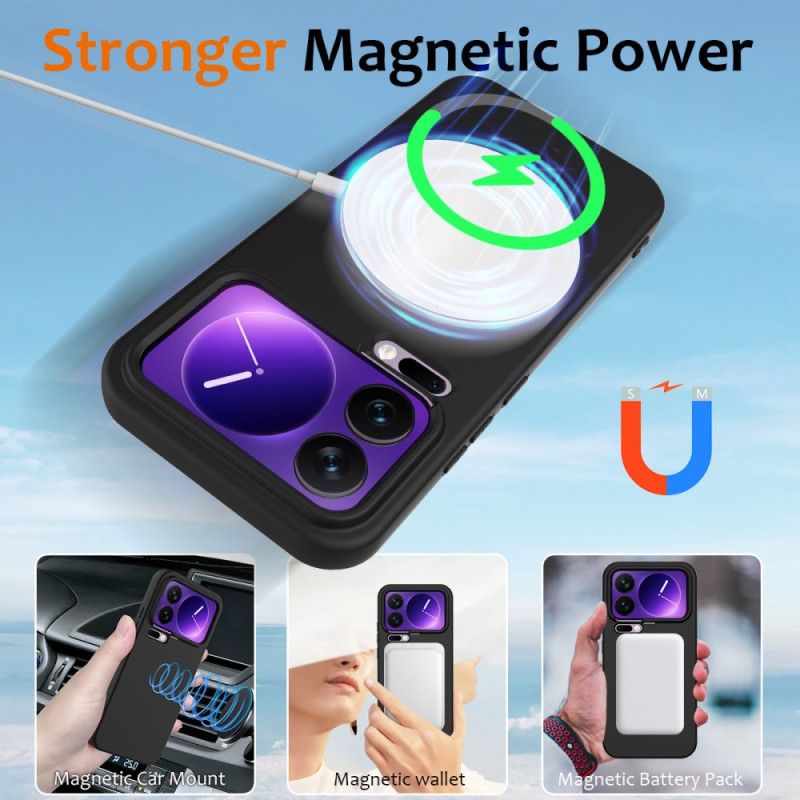 Hoesje Xiaomi 17 Pro Magnetisch Met Vloeibare Siliconen Bescherming Hoesje