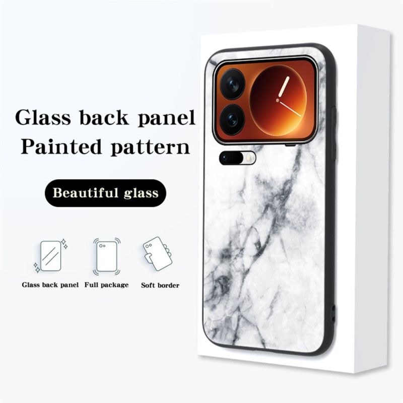 Hoesje Xiaomi 17 Pro Marmerpatroon Van Gehard Glas