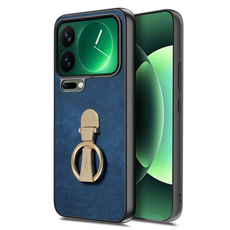 Hoesje Xiaomi 17 Pro Opvouwbare Standaard Met Retro Textuur Caseneo
