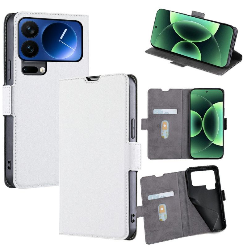 Leren Hoesje Xiaomi 17 Pro Kunstleer Met Dubbele Sluiting