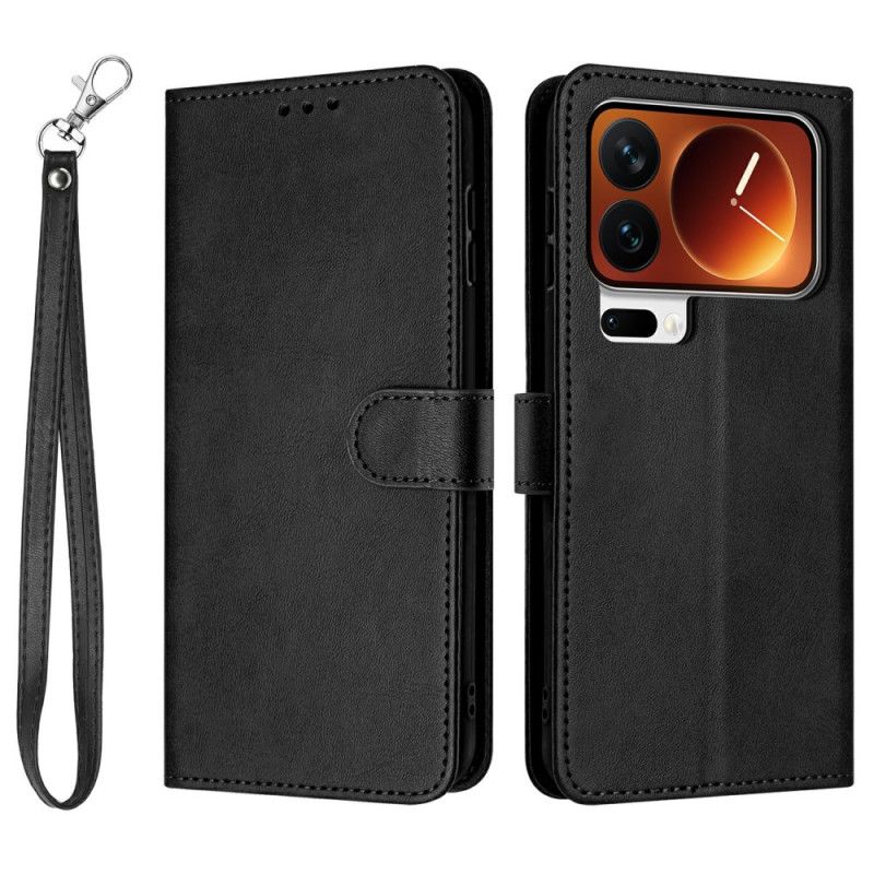 Leren Hoesje Xiaomi 17 Pro Leereffect Met Koord