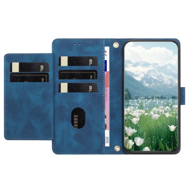 Leren Hoesje Xiaomi 17 Pro Portemonnee Met Tulpendesign