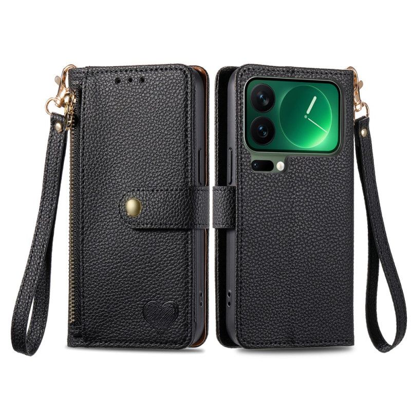 Leren Hoesje Xiaomi 17 Pro Rfid-blokkerend Hartontwerp