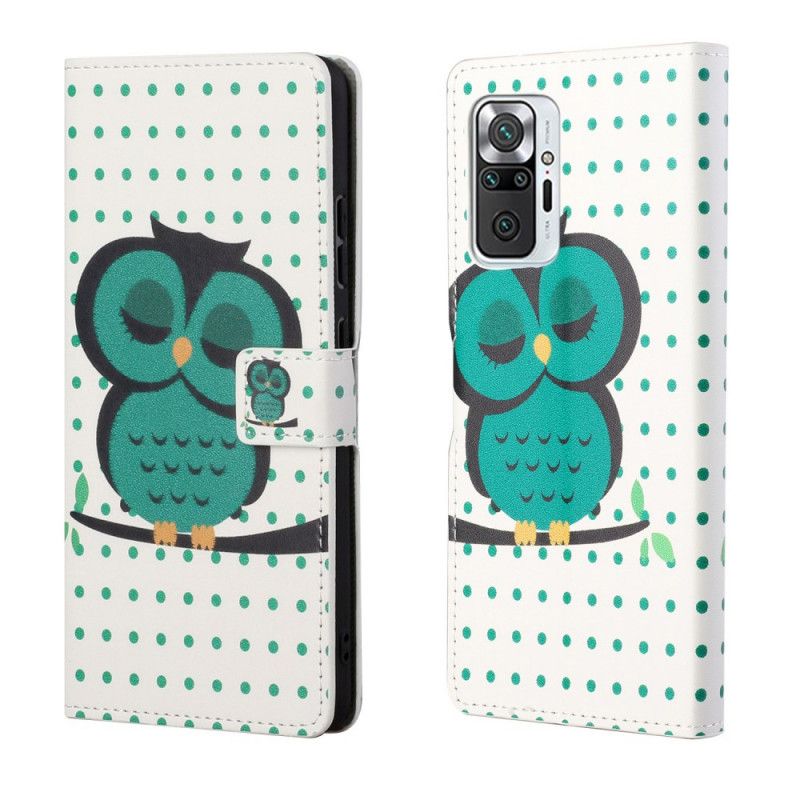 Bescherming Hoesje Xiaomi Redmi Note 10 Pro Telefoonhoesje Slapende Uil
