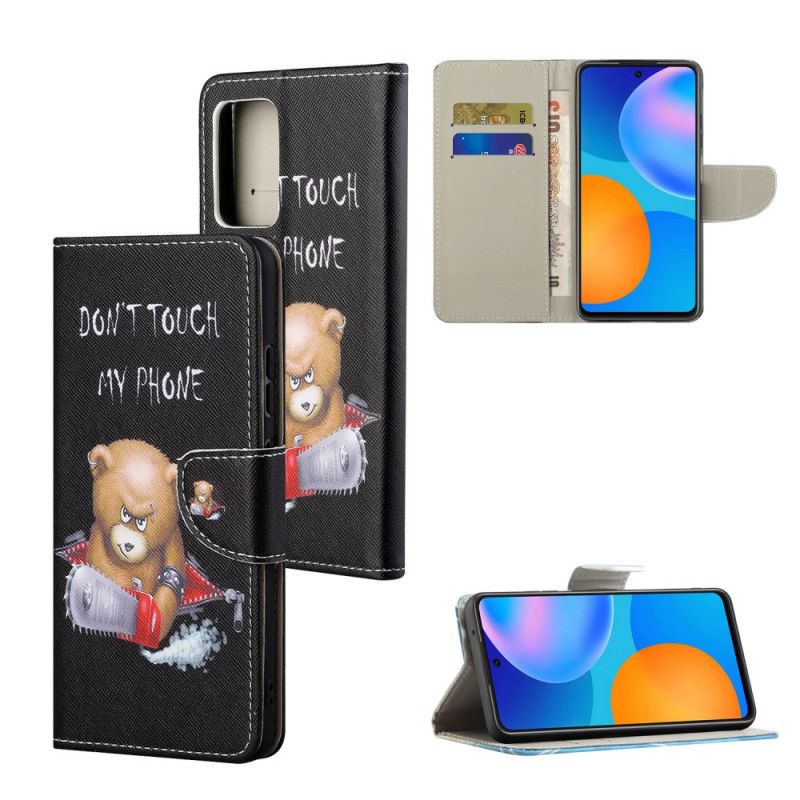 Cover Folio-hoesje Xiaomi Redmi Note 10 Pro Telefoonhoesje Gevaarlijke Beer