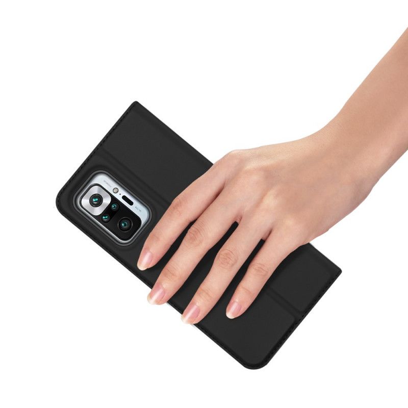 Folio-hoesje Xiaomi Redmi Note 10 Pro Donkerblauw Zwart Pro Dux Ducis Huid