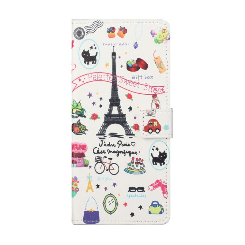 Leren Hoesje voor Xiaomi Redmi Note 10 Pro Ik Hou Van Parijs