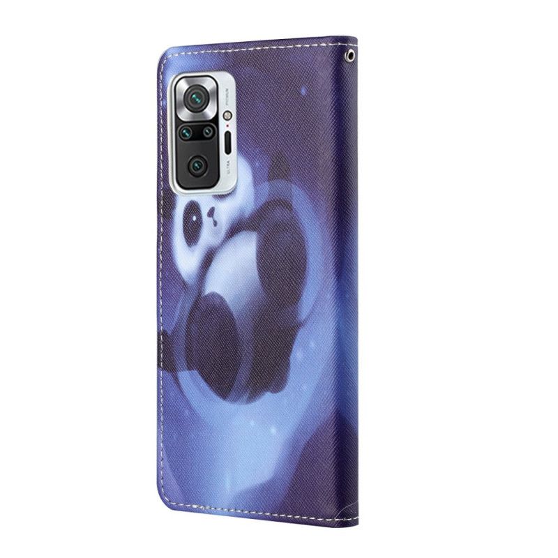 Leren Hoesje voor Xiaomi Redmi Note 10 Pro Pandaruimte Met String