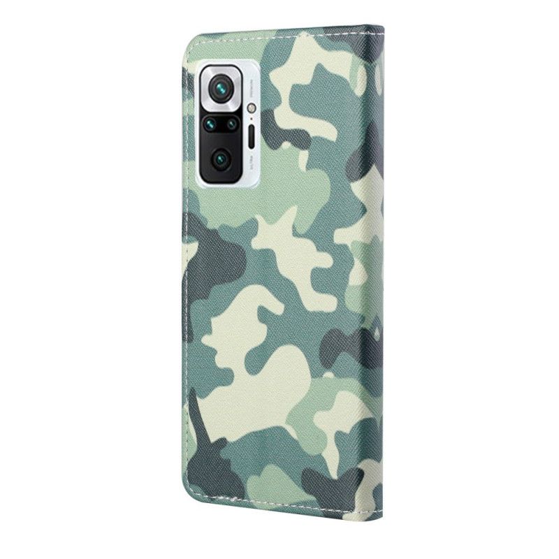 Leren Hoesje Xiaomi Redmi Note 10 Pro Telefoonhoesje Camouflage