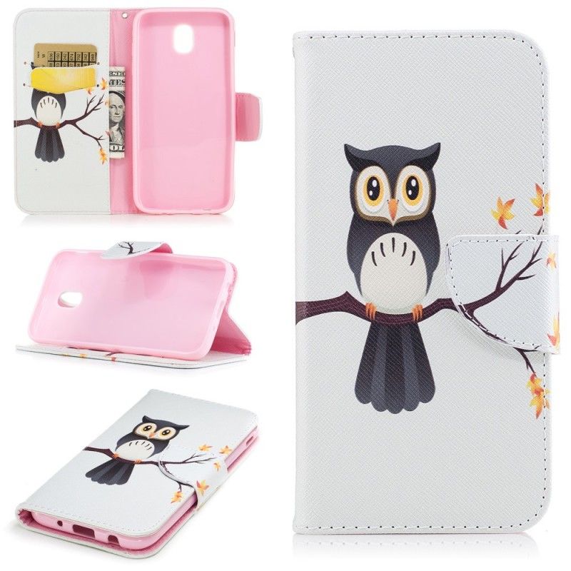 Flip Case Leren Samsung Galaxy J5 2017 Uil Op De Tak