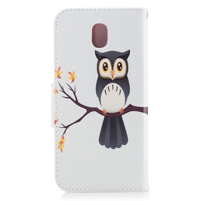 Flip Case Leren Samsung Galaxy J5 2017 Uil Op De Tak