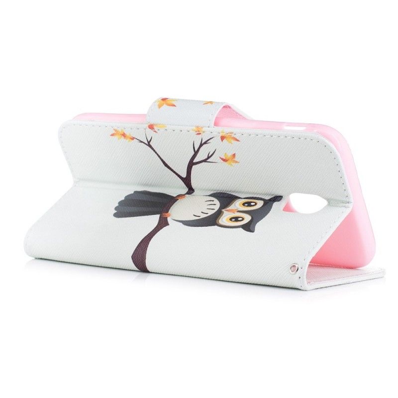 Flip Case Leren Samsung Galaxy J5 2017 Uil Op De Tak