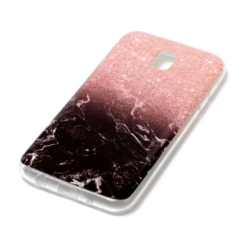 Hoesje voor Samsung Galaxy J5 2017 Wit Zwart Marmer