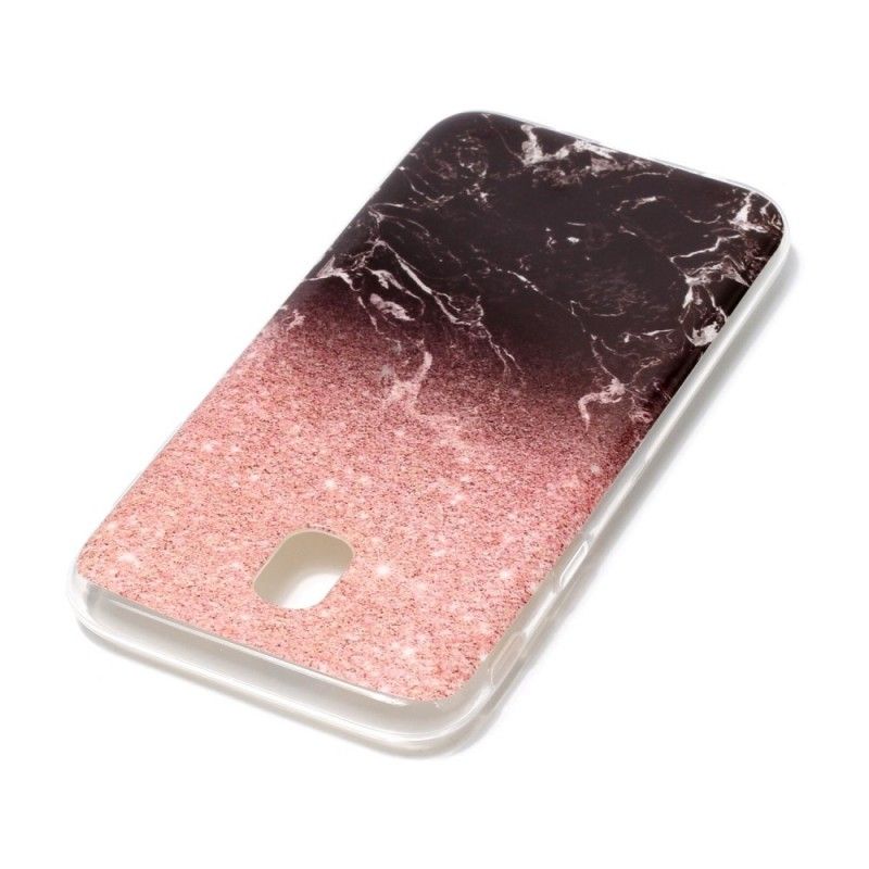 Hoesje voor Samsung Galaxy J5 2017 Wit Zwart Marmer