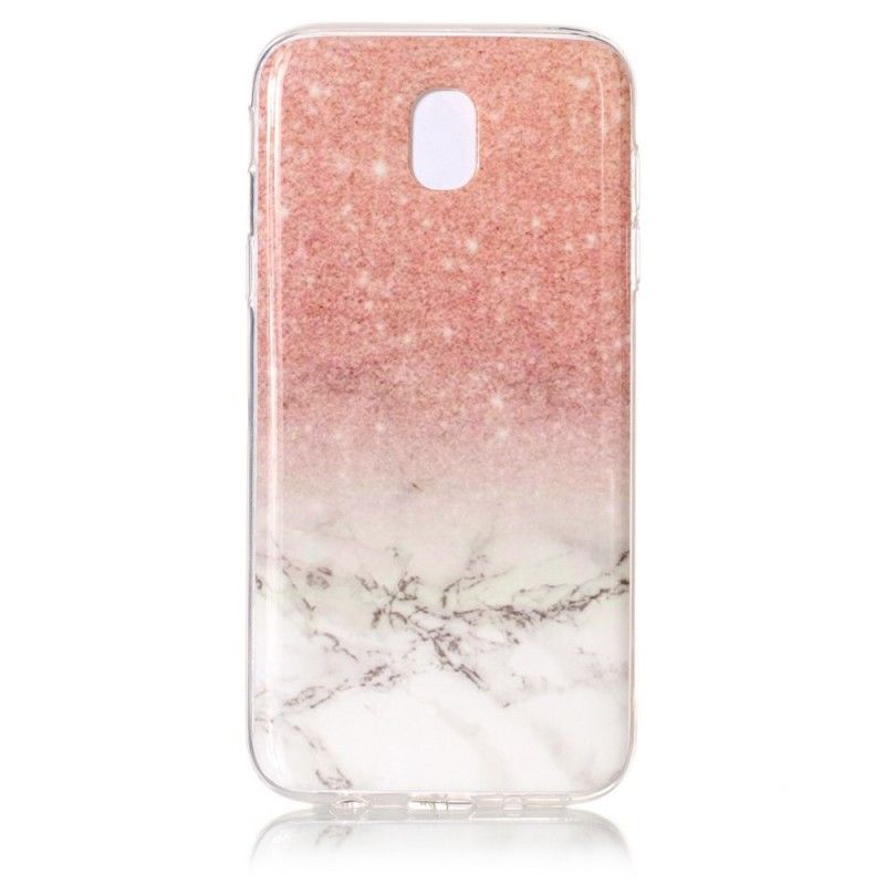 Hoesje voor Samsung Galaxy J5 2017 Wit Zwart Marmer