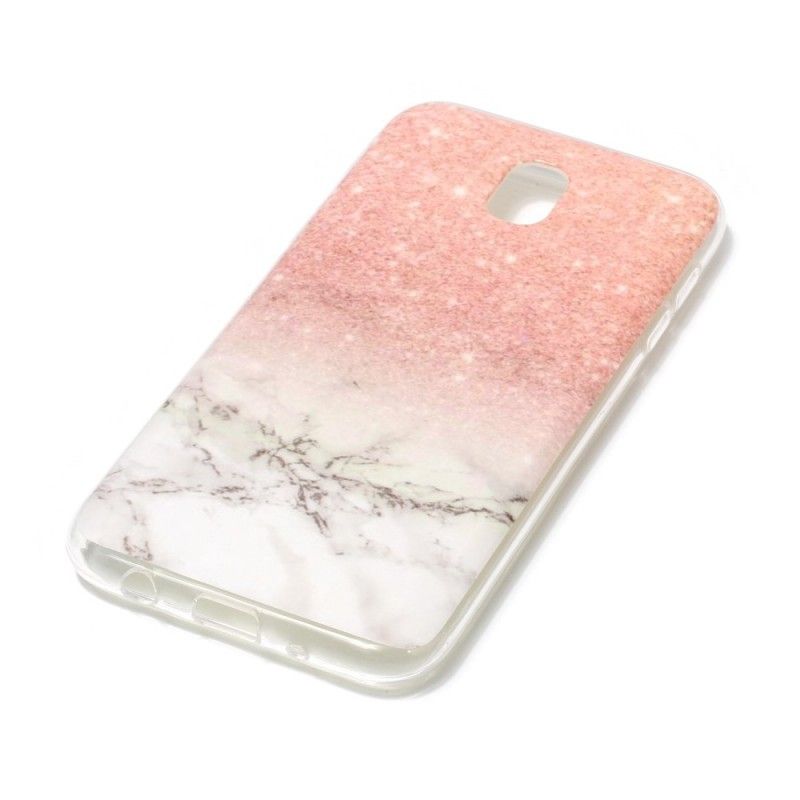 Hoesje voor Samsung Galaxy J5 2017 Wit Zwart Marmer