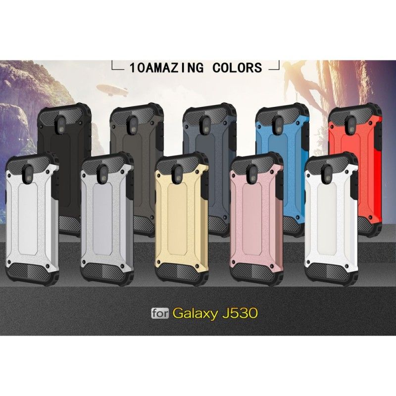 Hoesje voor Samsung Galaxy J5 2017 Wit Zwart Overlevende