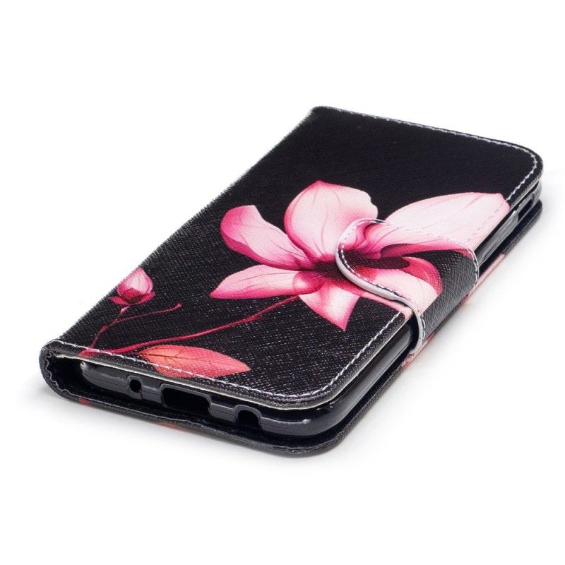 Leren Hoesje Samsung Galaxy J5 2017 Roze Bloem