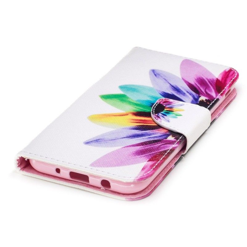 Leren Hoesje voor Samsung Galaxy J5 2017 Aquarelbloem