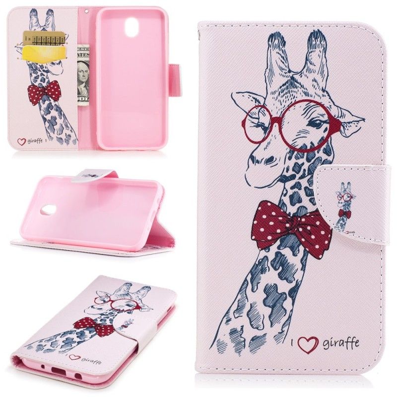 Leren Hoesje voor Samsung Galaxy J5 2017 Nerdgiraf