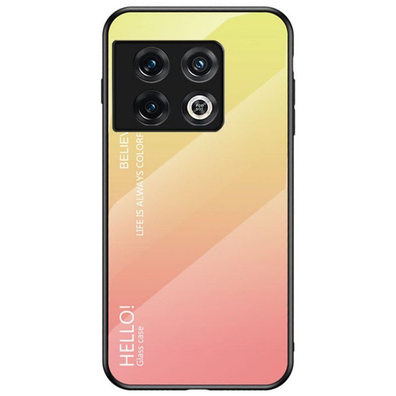 Hoesje voor OnePlus 10 Pro 5G Gehard Glas Hallo