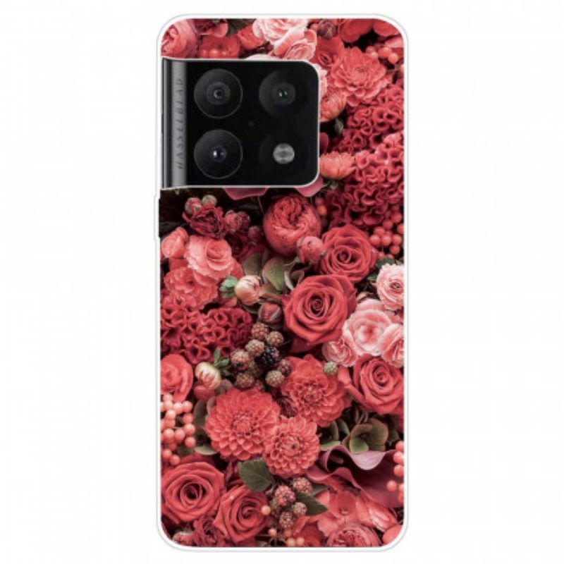 Hoesje voor OnePlus 10 Pro 5G Roze Bloemen
