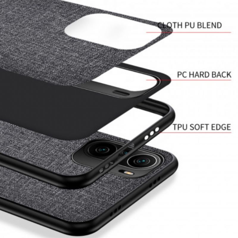 Case Hoesje Xiaomi Mi 11i 5g / Poco F3 Telefoonhoesje Doek Textuur