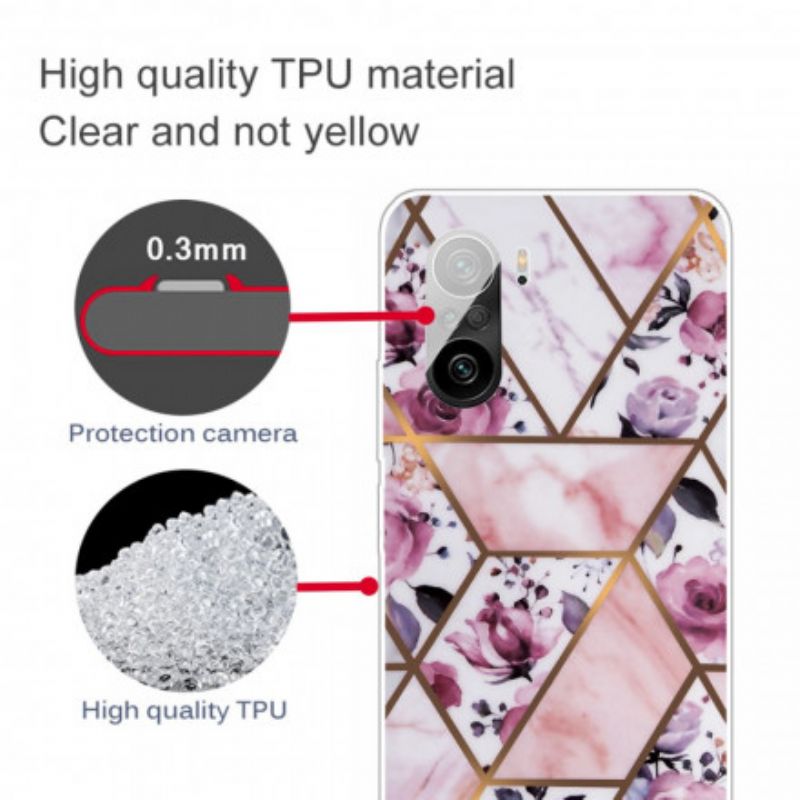 Cover Hoesje Xiaomi Mi 11i 5g / Poco F3 Telefoonhoesje Geometrisch Marmer