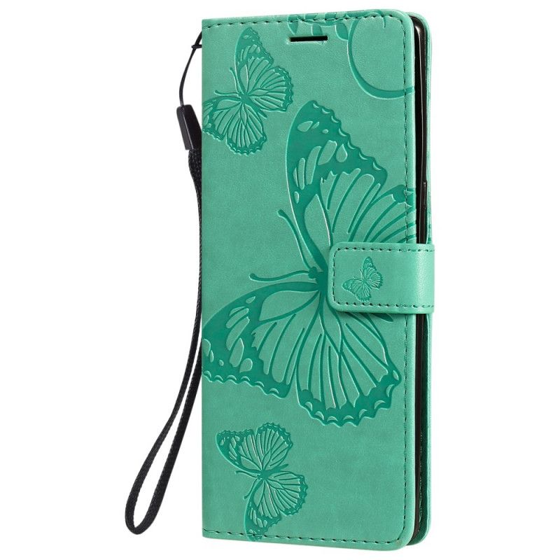 Flip Case Leren Xiaomi Mi 11i 5g / Poco F3 Gigantische Stringvlinders
