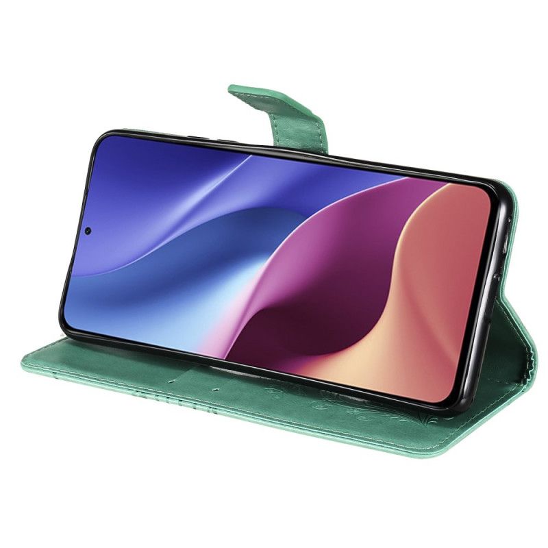 Flip Case Leren Xiaomi Mi 11i 5g / Poco F3 Gigantische Stringvlinders