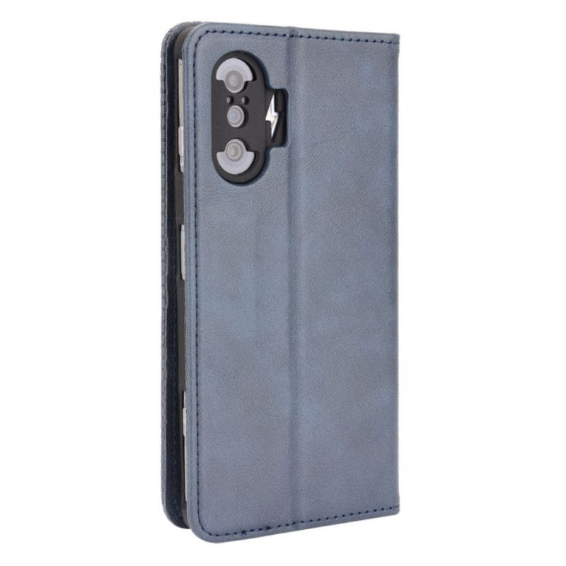Folio-hoesje Voor Xiaomi Mi 11i 5g / Poco F3 Gestileerd Vintage Leereffect