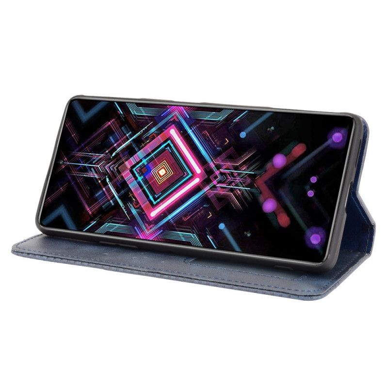 Folio-hoesje Voor Xiaomi Mi 11i 5g / Poco F3 Gestileerd Vintage Leereffect