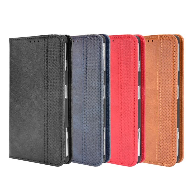 Folio-hoesje Voor Xiaomi Mi 11i 5g / Poco F3 Gestileerd Vintage Leereffect