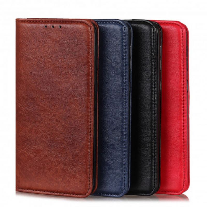 Folio-hoesje Voor Xiaomi Mi 11i 5g / Poco F3 Gestructureerd Splitleer