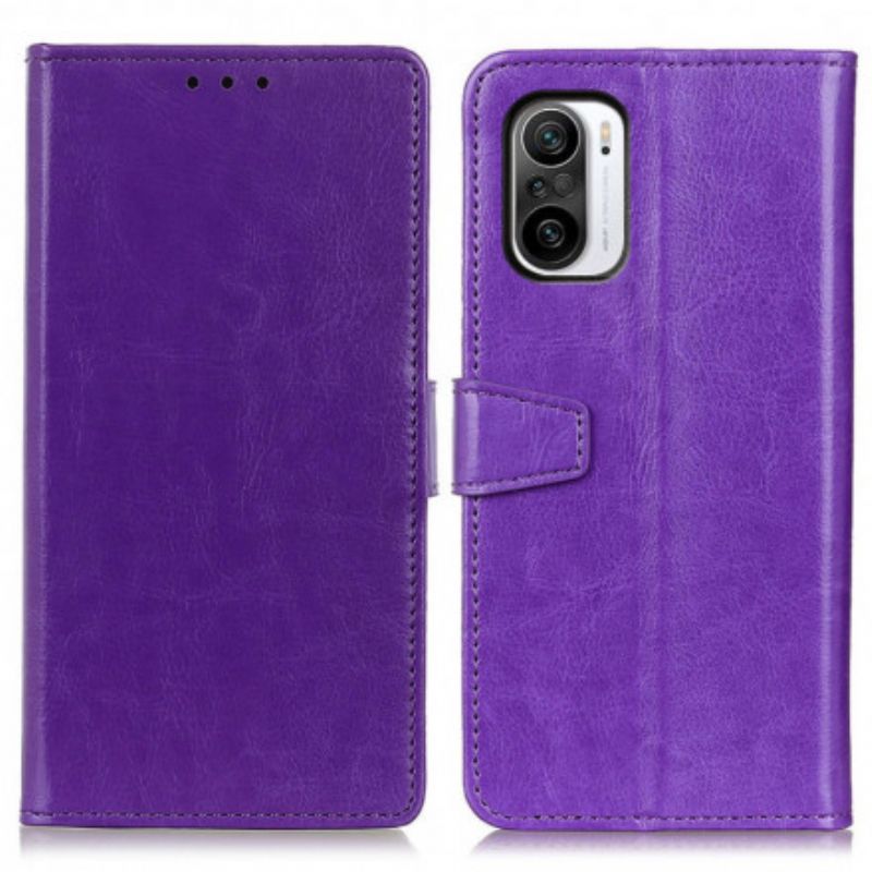 Folio-hoesje Xiaomi Mi 11i 5g / Poco F3 Eenvoudig Glanzend Leereffect